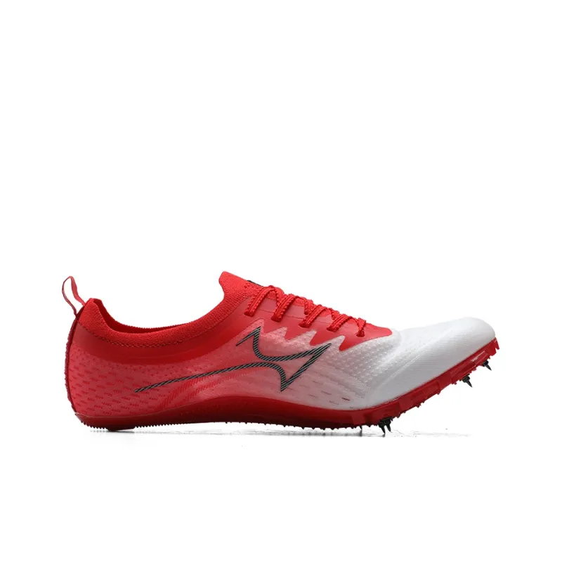HEALTH 1200 Cushioned Slip Resistant Low Top Sprint Training Running Shoes Unisex White Red-1