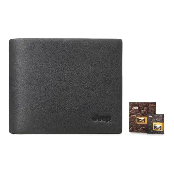 Jeep Cow Leather Leather Clip Wallet Regular Men's Black