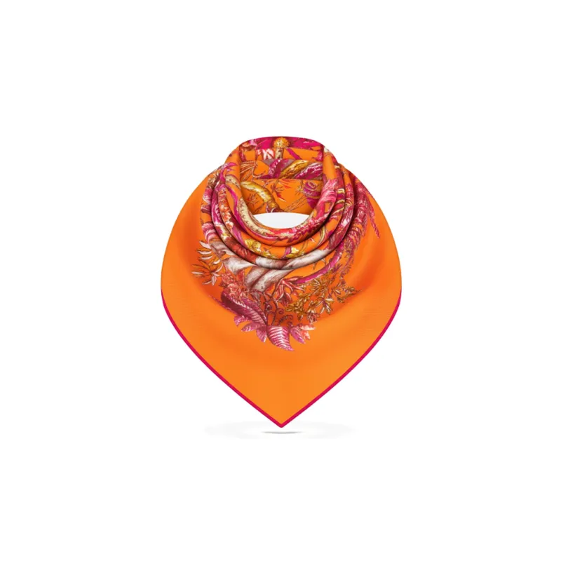 DIOR Silk Scarves Women's Orange-1