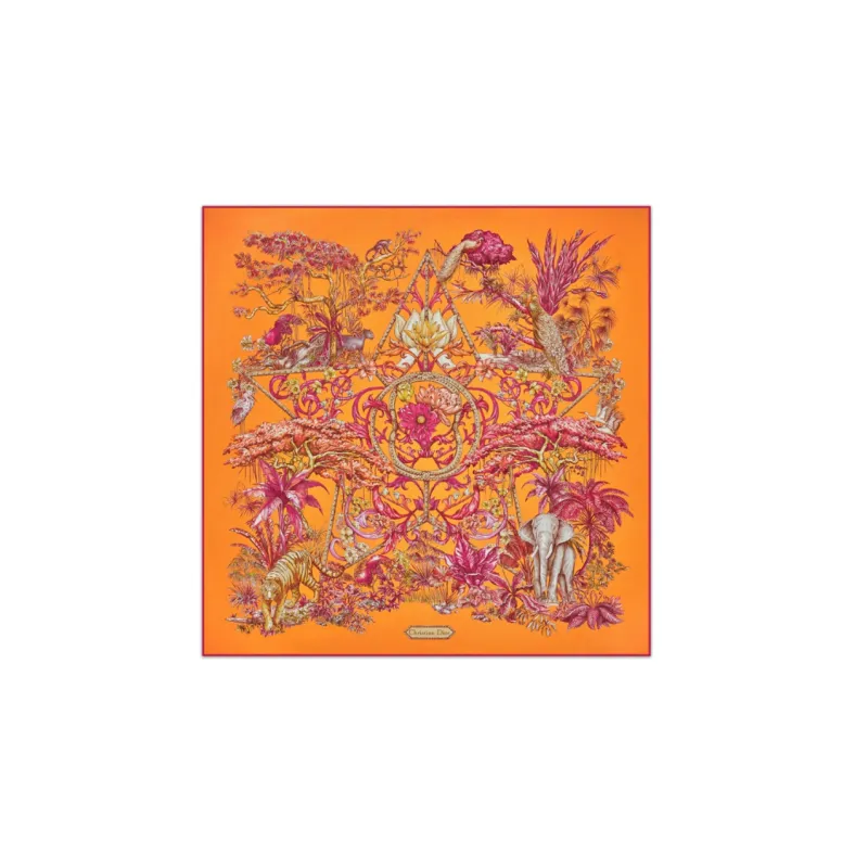 DIOR Silk Scarves Women's Orange-0