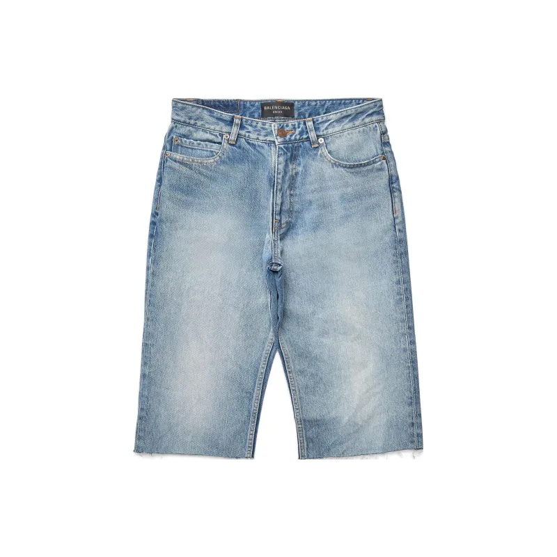 Balenciaga FW23 Casual Shorts Slim Fit Unisex Blue-2