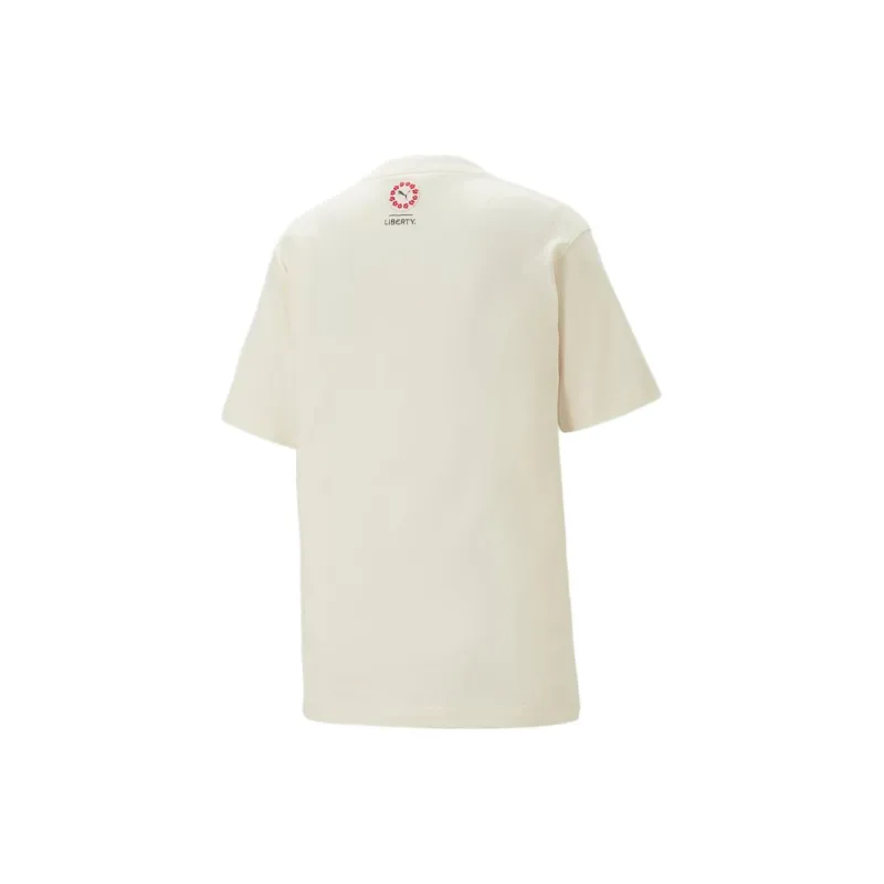 PUMA X Liberty Co branded SS23 T Shirts Women's Ecru-1