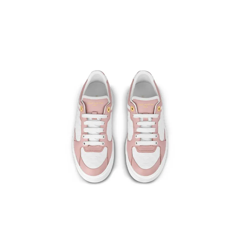 LOUIS VUITTON Time Out Sneakers 'White Mini Monogram Pink' Women's-3