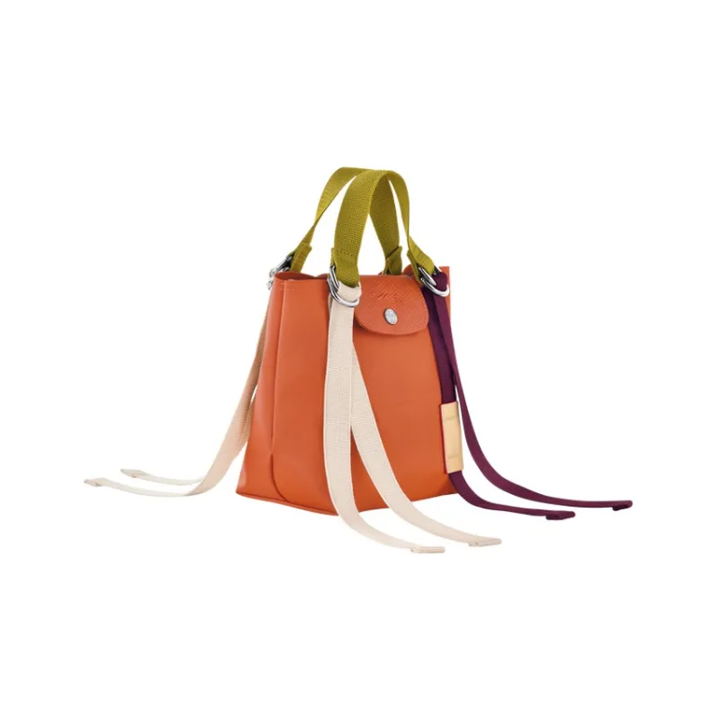LONGCHAMP Le Pliage Re play Leather With Canvas And Polyamide One Shoulder Handbag Trumpets Women's Carrot-1
