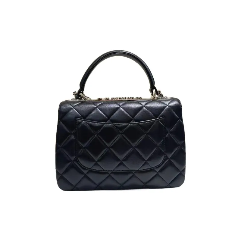 CHANEL Trendy Cc Sheepskin One Shoulder Handbag Women's Black-1