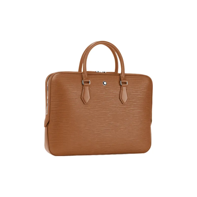 MONTBLANC Meisterstuck Cow Leather Handbags Briefcases Men's Toffee Brown-1