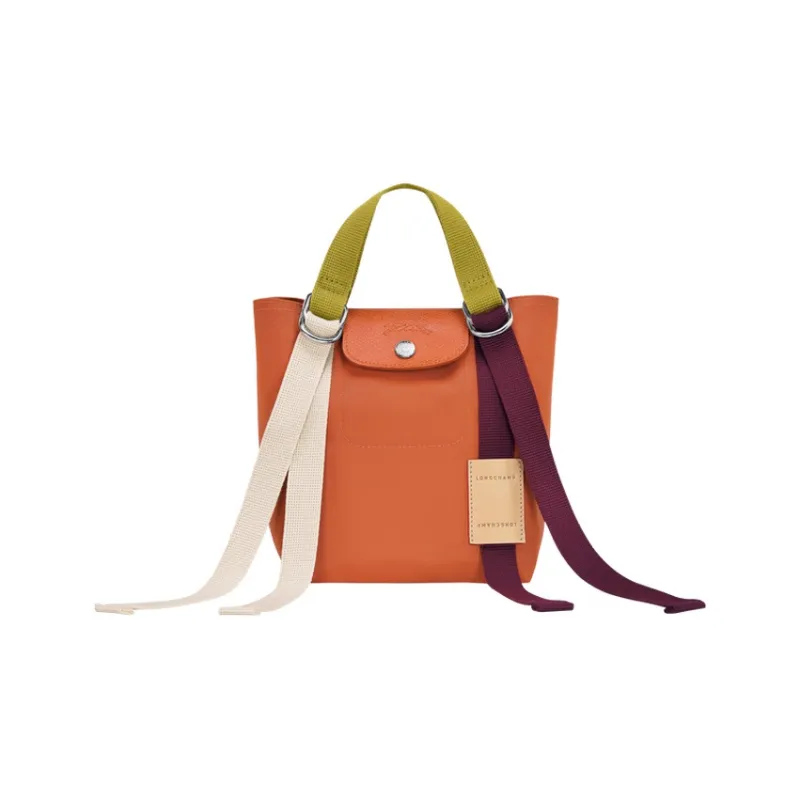 LONGCHAMP Le Pliage Re play Leather With Canvas And Polyamide One Shoulder Handbag Trumpets Women's Carrot-0
