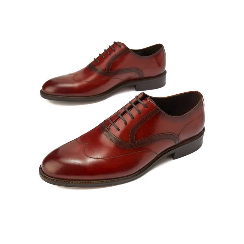 PEDRO Dress Shoes Men Low Top Black/Umber-5