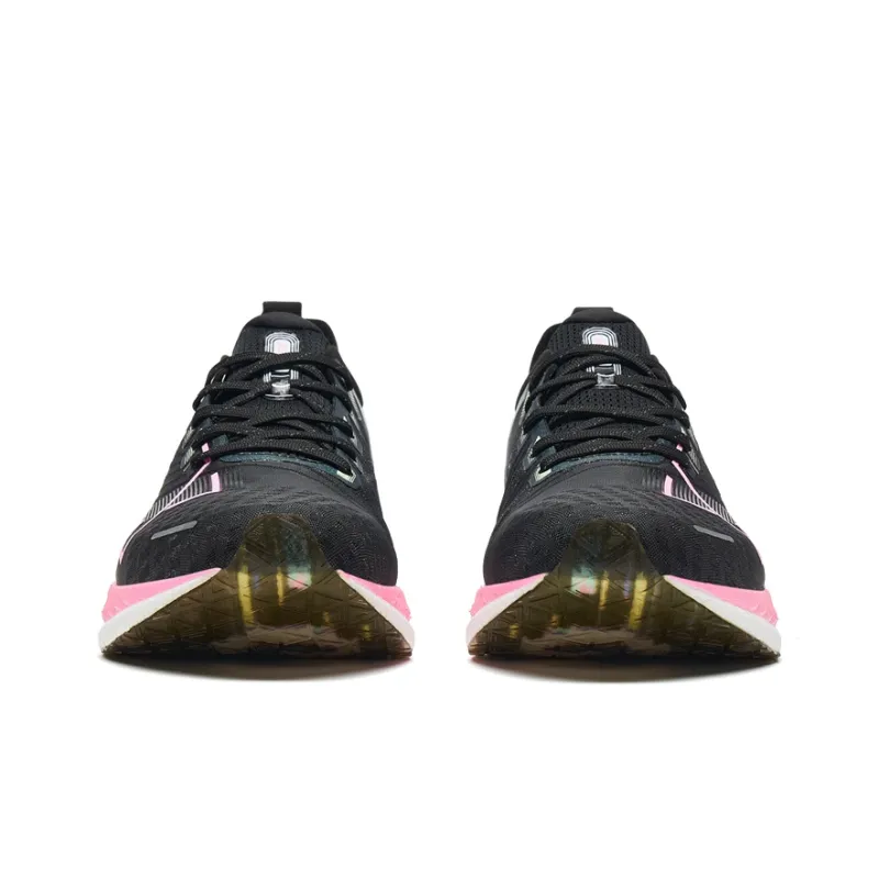 XTEP Two Thousand Kilometers 1.0 Anti Slip Wear Resistant Low Top Running Shoes Women's Black Pink-3