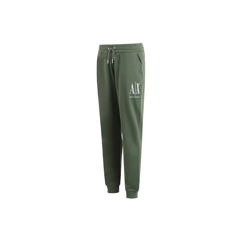 ARMANI EXCHANGE Knitted Sweatpants Women's Army Green-1