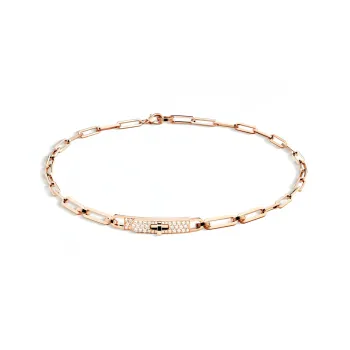 HERMES Karat Gold Necklaces Women's Rose Gold