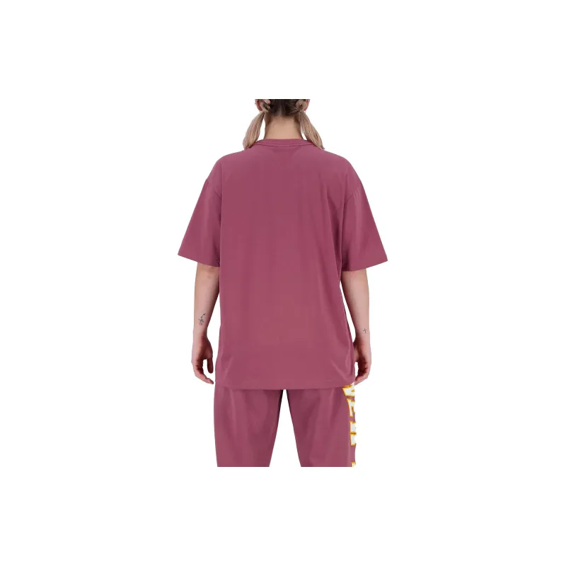 New Balance T-Shirts Unisex Burgundy-1