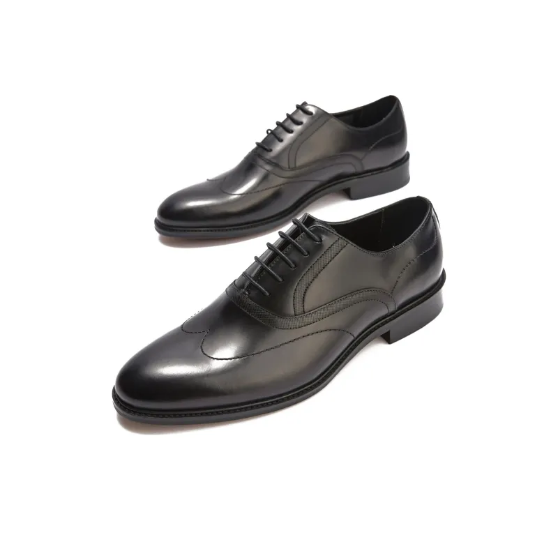 PEDRO Dress Shoes Men Low Top Black/Umber-1
