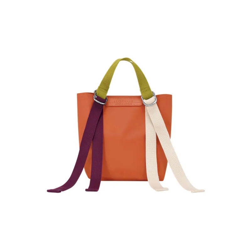 LONGCHAMP Le Pliage Re play Leather With Canvas And Polyamide One Shoulder Handbag Trumpets Women's Carrot-2