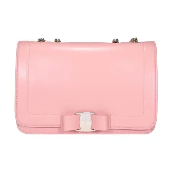 FERRAGAMO Vara Calfskin Portable Crossbody Bag Shoulder Bag Women's Pink