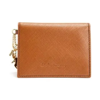 FERRAGAMO Leather Wallet Women's Brown