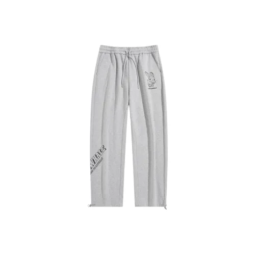 FAIRWHALE Casual Pants Men Light Heather Gray