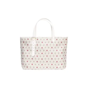 LI NING 1990 Artificial Leather Tote Bag Shopping Bag Shoulder Bag Handbag Regular Unisex White