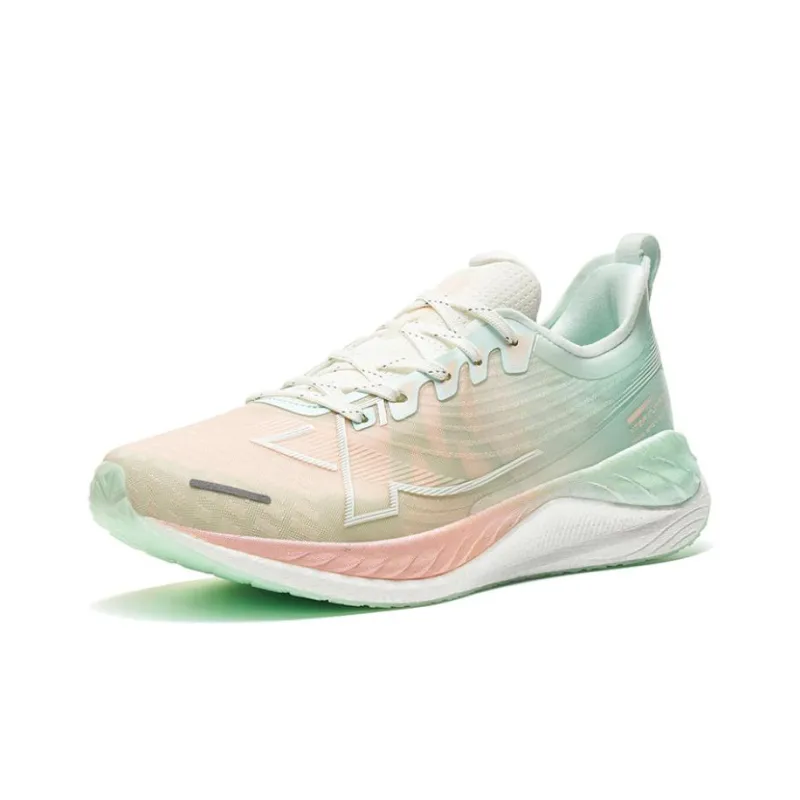 XTEP Two Thousand Kilometers 1.0 Running Shoes Women's Low Top Pink/Green-1
