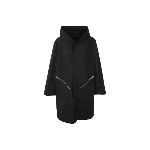 RICK OWENS Trench Coats Men Black