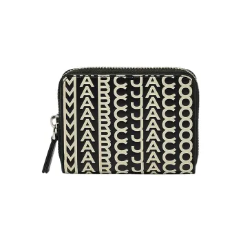 MARC JACOBS Lambskin Wallet Women's Black/White