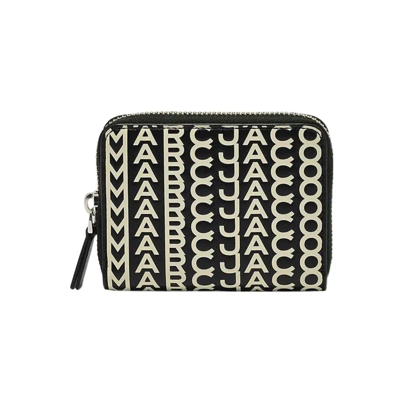 MARC JACOBS Lambskin Wallet Women's Black/White-0