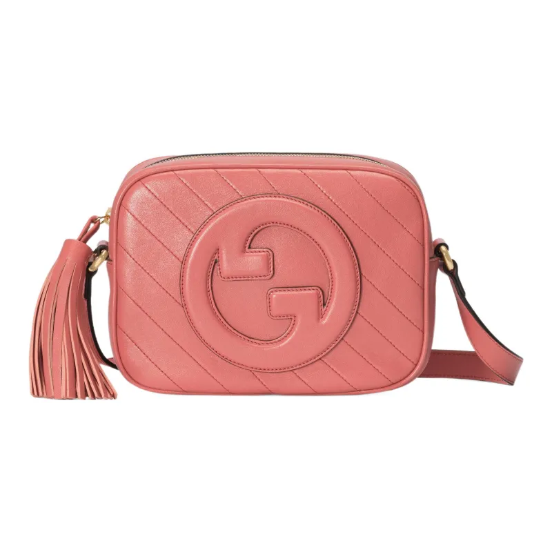 GUCCI Leather Crossbody Bag Shoulder Bag Women's Pink-0