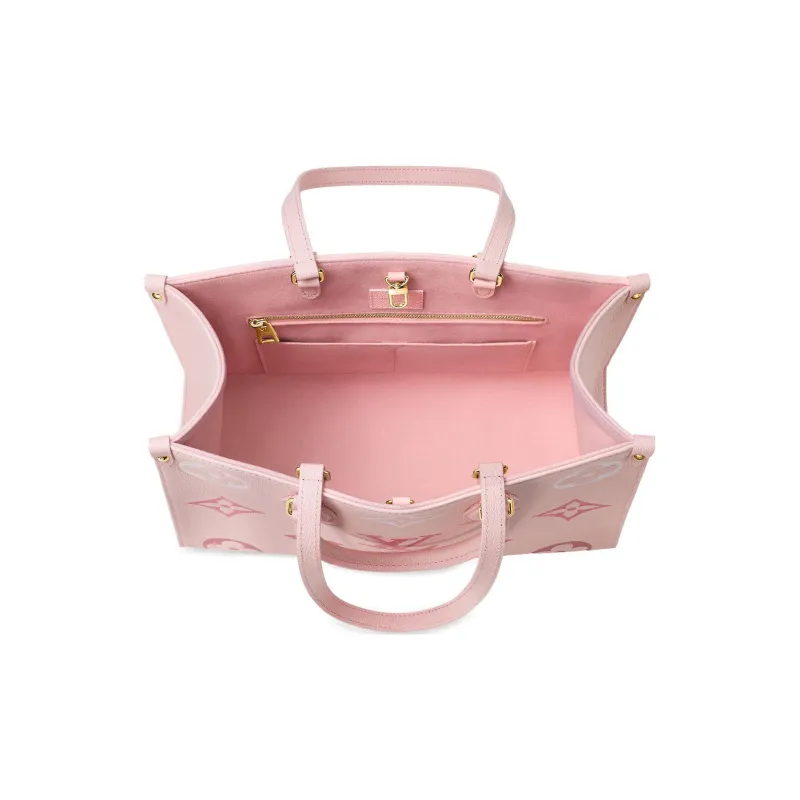 LOUIS VUITTON ONTHEGO Cow Leather Jungle Bag, One Shoulder Handbag Medium Size Women's Gradient Pink-3