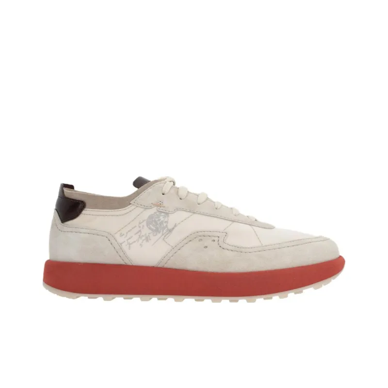 BERLUTI Low Top Sports Casual Shoes Men's Gray Orange-1