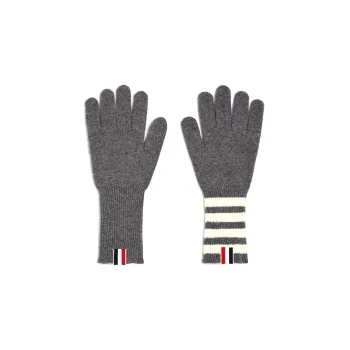 THOM BROWNE 4 Bar Cashmere Gloves