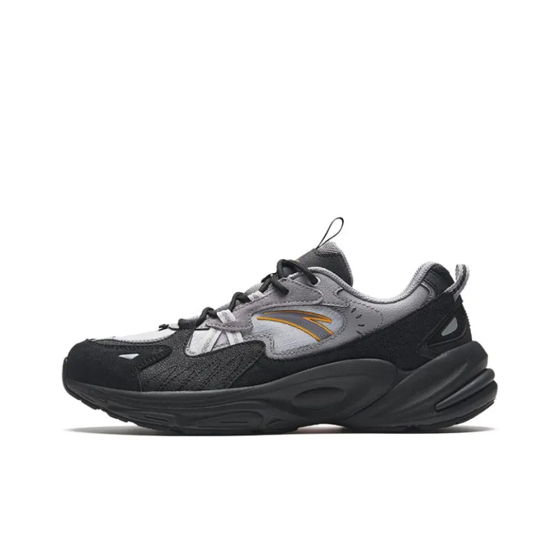 Anta Sea Explorer Cushioning Anti Slip And Wear Resistant Low Top Running Shoes Men's Black Gray-0