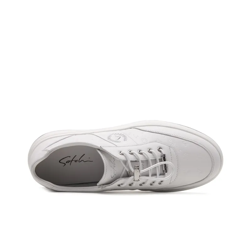 Satchi Stylish Skateboarding Shoes Men's White-3