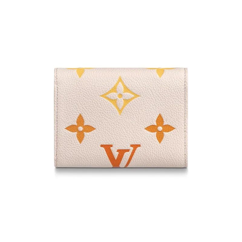 LOUIS VUITTON Leather Victoria Wallet Women's Beige-2