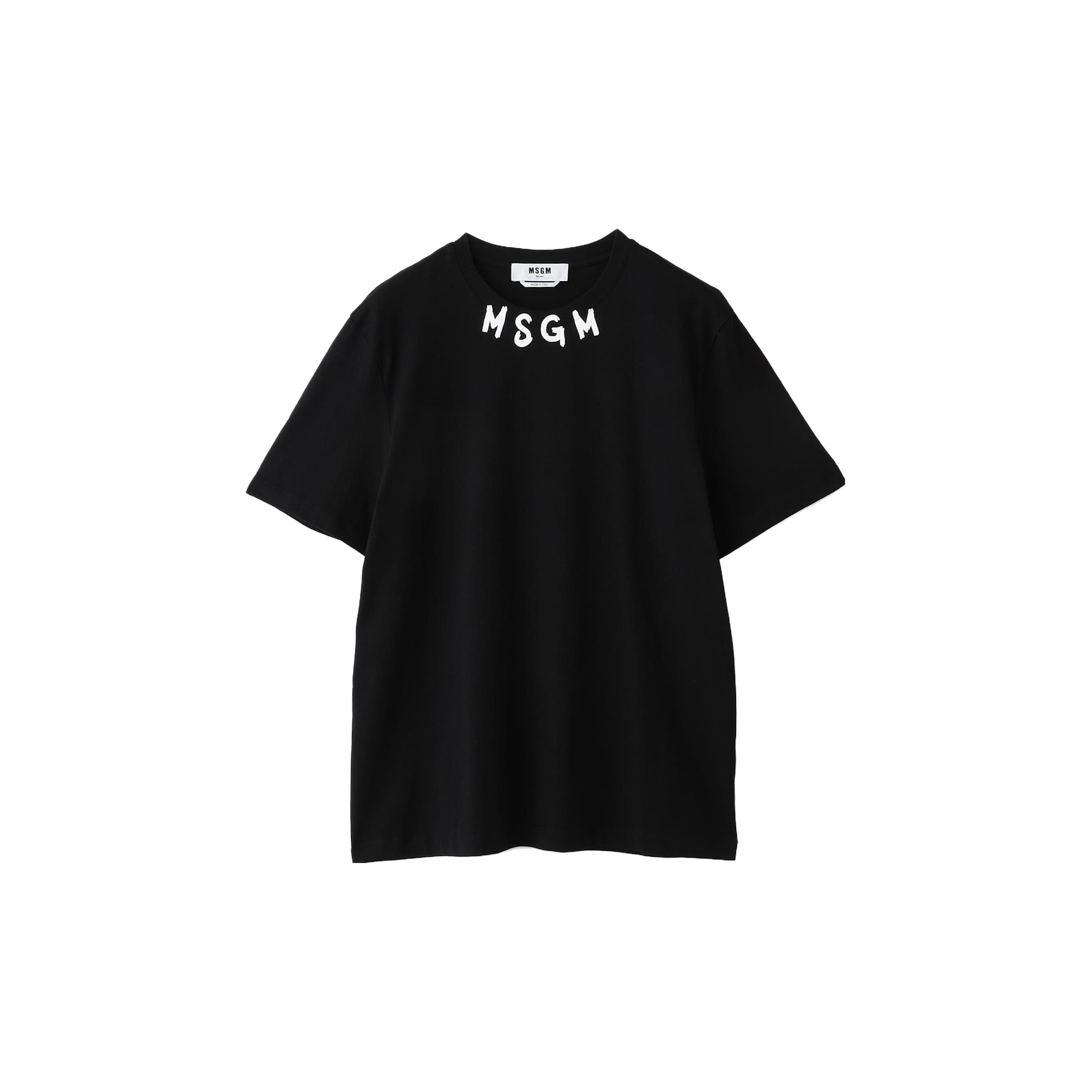 Tシャツ・カットソー MSGM Men T-shirt Black 3540MM153237798 99 MSGM logo-print T-shirt | Black | FARFETCH