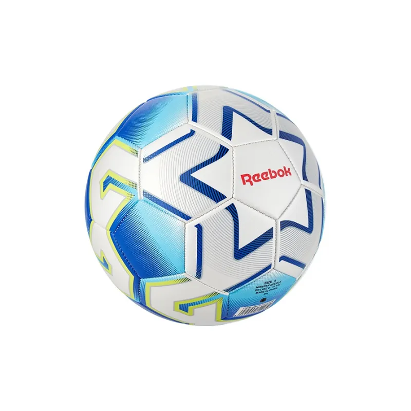 Reebok Size 5 Ball Soccer PVC Machine Stitched Soccer Ball Unisex Blue White-1