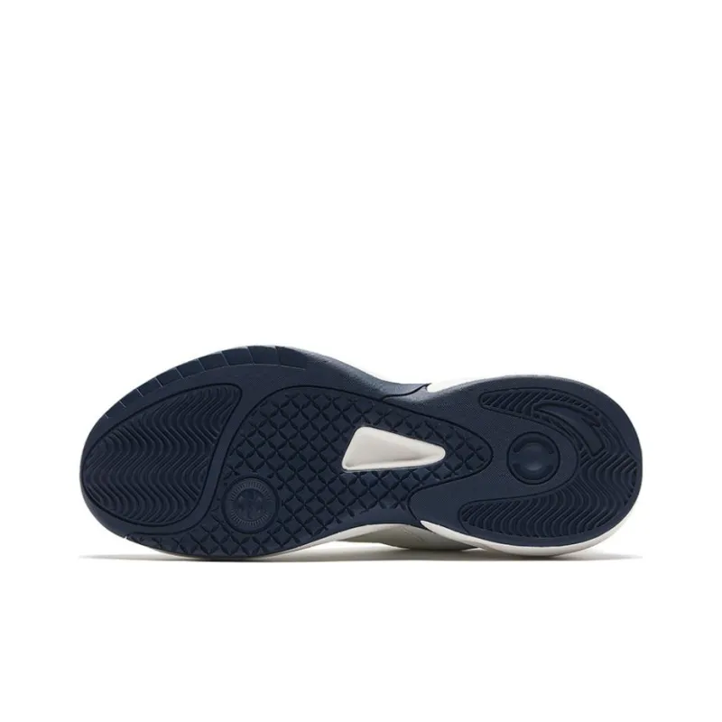 Anta ACE Anti-Slip Wear-Resistant Low-Top Sports Casual Shoes Men's White Dark Blue-4