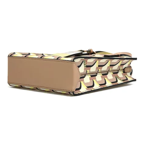 ROSA.K All Over Print Shoulder Bag, Crossbody Bag, Handbag Mini Unisex Cream-4