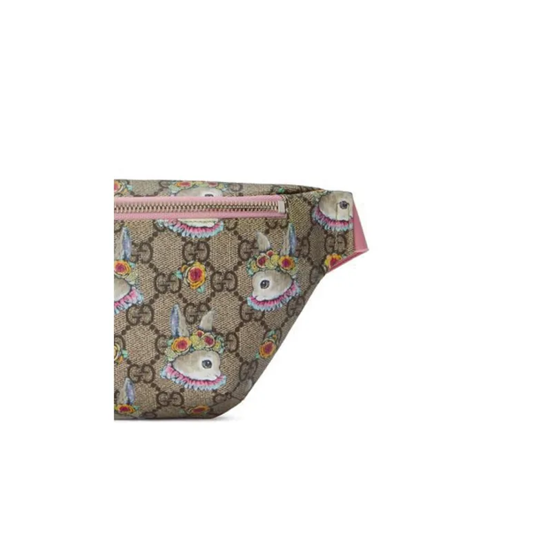 GUCCI Yuko Higuchi Collaboration Canvas Fanny Pack, Sling Bag, Kids' Bag Kids' Ebony/Pink-7