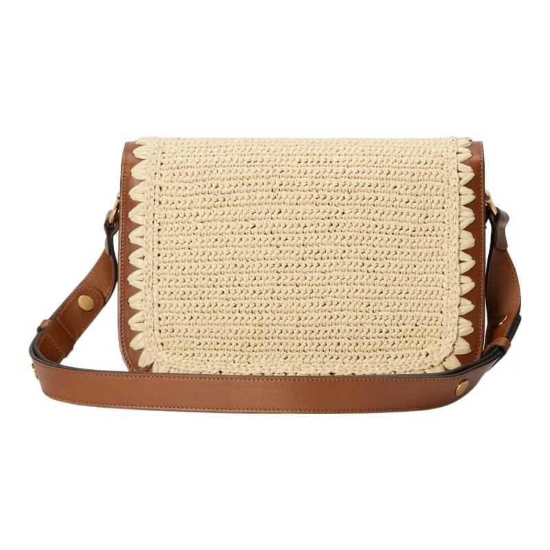 GUCCI Horsebit 1955 Raffia Shoulder Bag, Crossbody Bag Women's-2