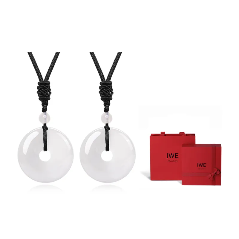 IWE Chalcedony Agate Necklaces Unisex-12