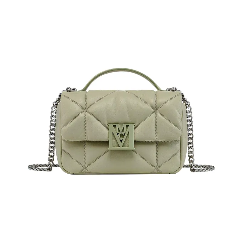 MCM Lambskin Nappa Leather Handbags Shoulder Bag Crossbody Bag Mini Women's Green-0