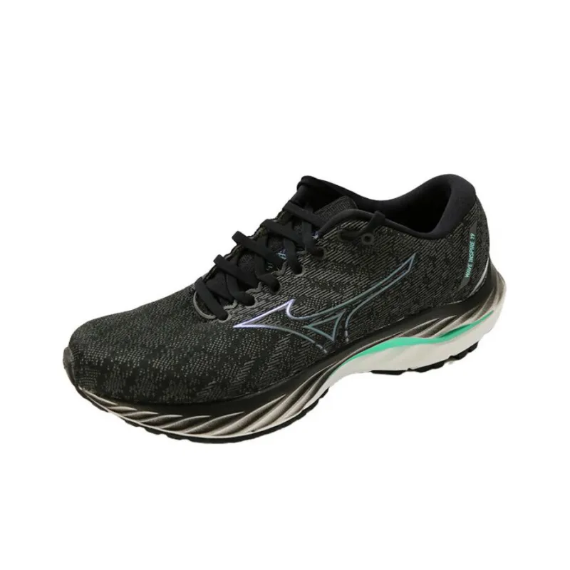 Mizuno Wave Inspire 19 2E Wide 'Black Teal'-1