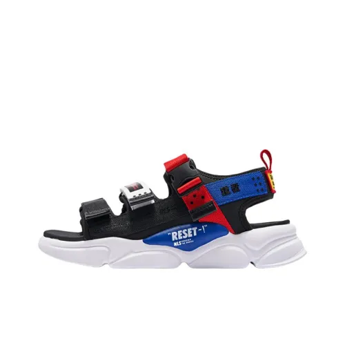 QIAODAN Beach Sandals Men White/Red/Blue