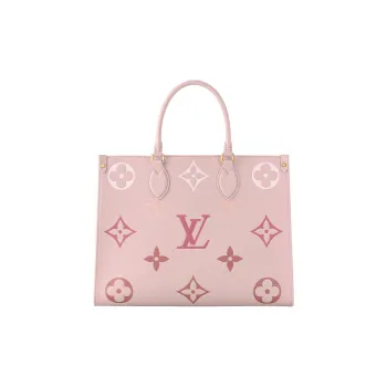 LOUIS VUITTON ONTHEGO Cow Leather Jungle Bag, One Shoulder Handbag Medium Size Women's Gradient Pink