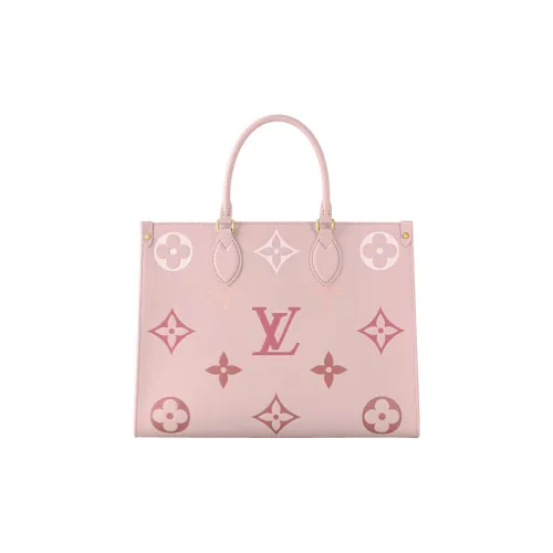 LOUIS VUITTON ONTHEGO Cow Leather Jungle Bag, One Shoulder Handbag Medium Size Women's Gradient Pink