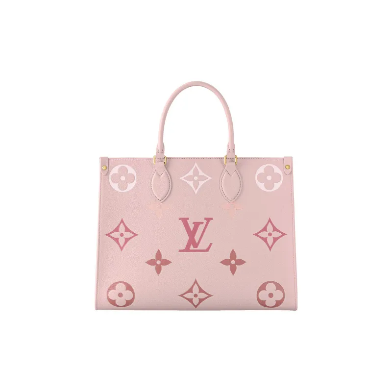 LOUIS VUITTON ONTHEGO Cow Leather Jungle Bag, One Shoulder Handbag Medium Size Women's Gradient Pink-0