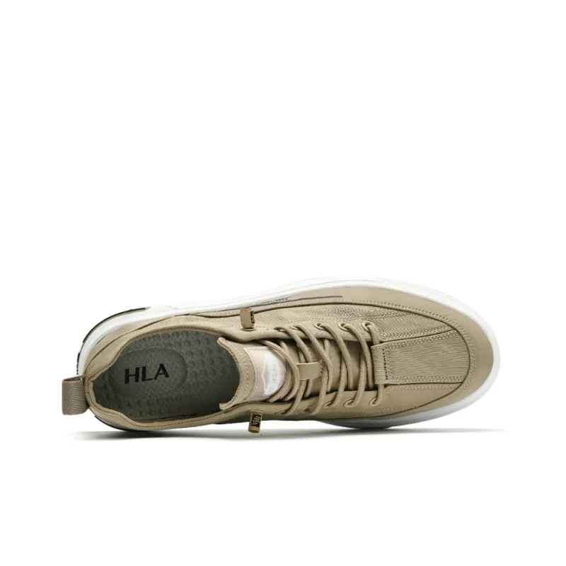 HLA Casual Shoes Men Low Top Black/Gray/Apricot-21