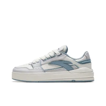 Anta Street Play LITE Anti Slip And Wear Resistant Lightweight Low Top Skateboard Shoes Women's White Gray Blue