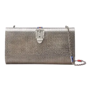 GUCCI Crystal Crossbody Bag Shoulder Bag Women's Silver