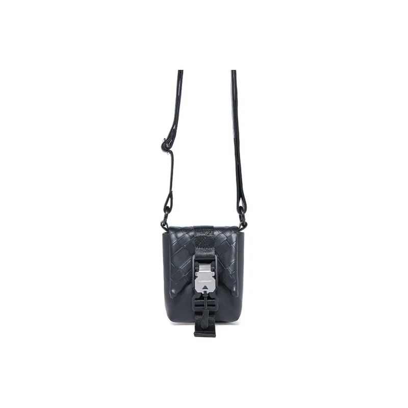 COMBACK Soft Leather One Shoulder Small Square Bag, Crossbody Bag Trumpets Unisex Black-0